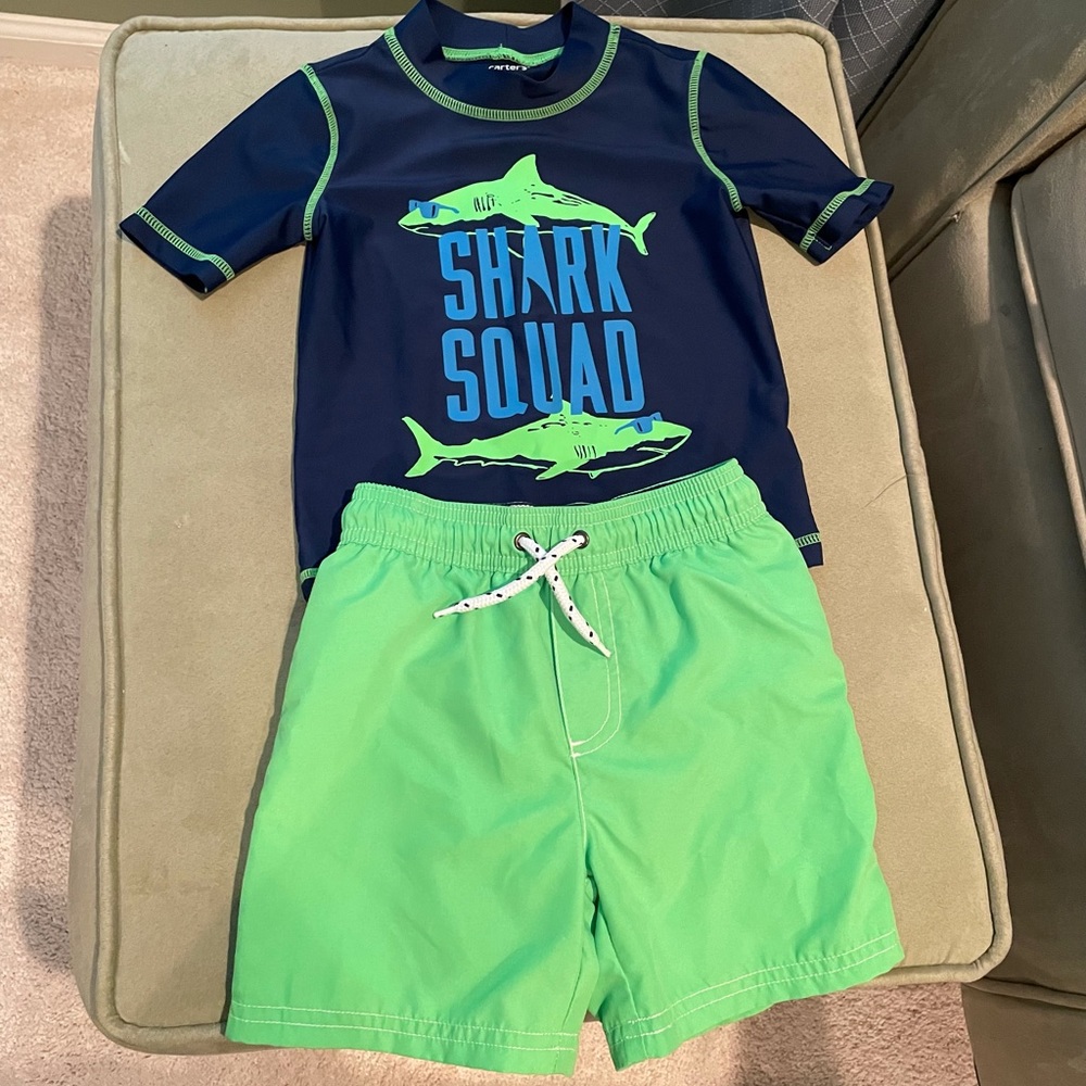 3T Rash-guard and Swim Trunks